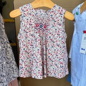 Charming Floral Sleeveless Kids Top